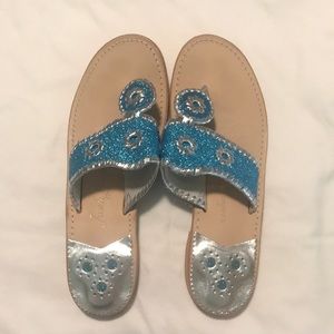 Exclusive Jack Rogers Turquoise Glitter Sandal